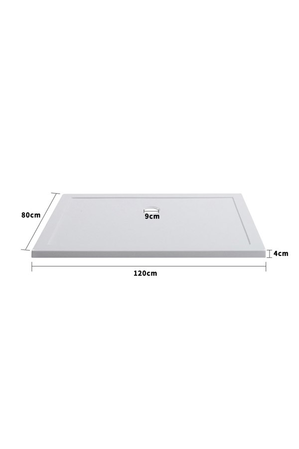 Living and Home 1200x800mm Rectangular Shower Tray White