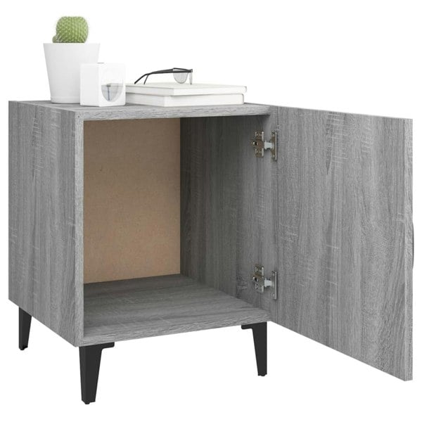 Berkfield Bedside Cabinets 2 pcs Grey Sonoma Engineered Wood
