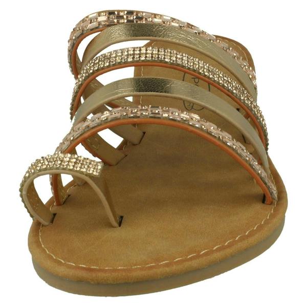 Spot On Ladies Spot On Flat Strappy Sandals F00262