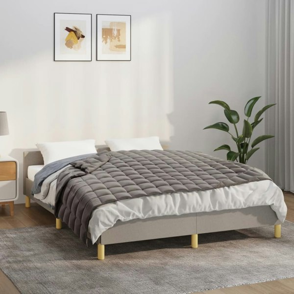 Berkfield Weighted Blanket Grey 152x203 cm 11 kg Fabric
