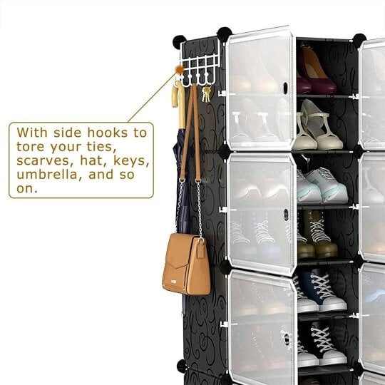 Havendro Shoe Rack Organizer 9-Tier Stackable Shoe Storage Cabinet Space Saving