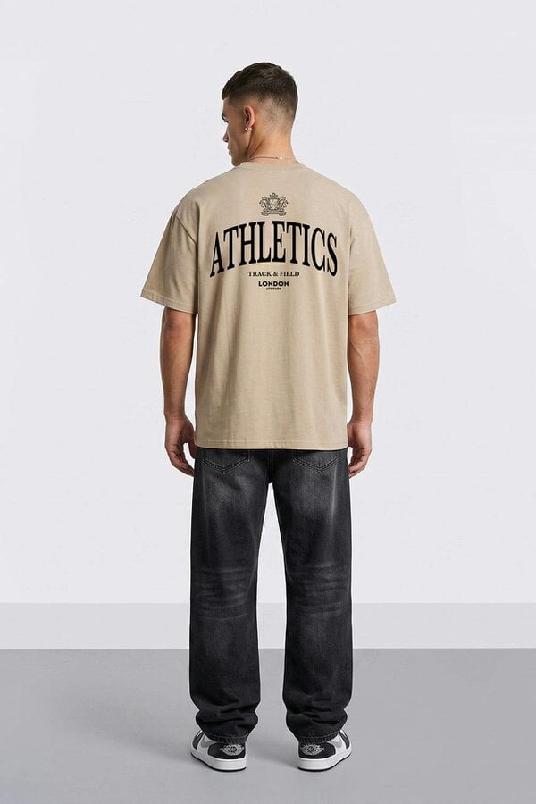 London Attitude Athletics Premium Graphic T-Shirt in Black Print
