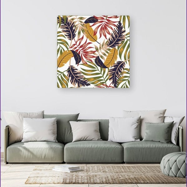 Warren Reed Hawaiian Style Jungle Leaves Canvas