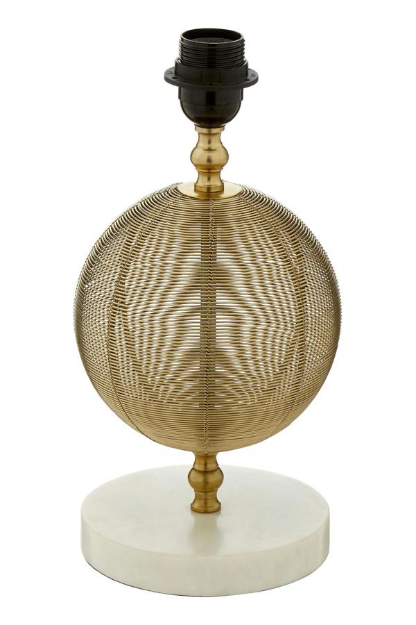 Fifty Five South Melora Round Marble Gold Finish Table Lamp Base