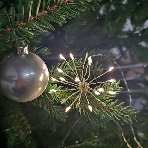Samuel Alexander Festive Christmas 10 Warm White LED Twinkling Starburst Lights
