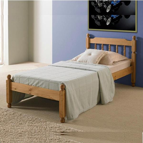Mission TM Colonial Spindle Waxed Pine Bed Frame 5 Sizes Small Single to King