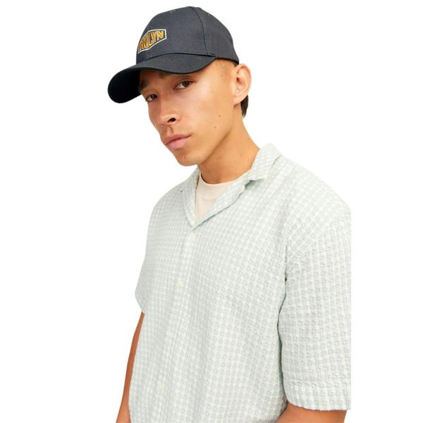 Jack And Jones Mens Lettering Baseball Cap - Asphalt - 