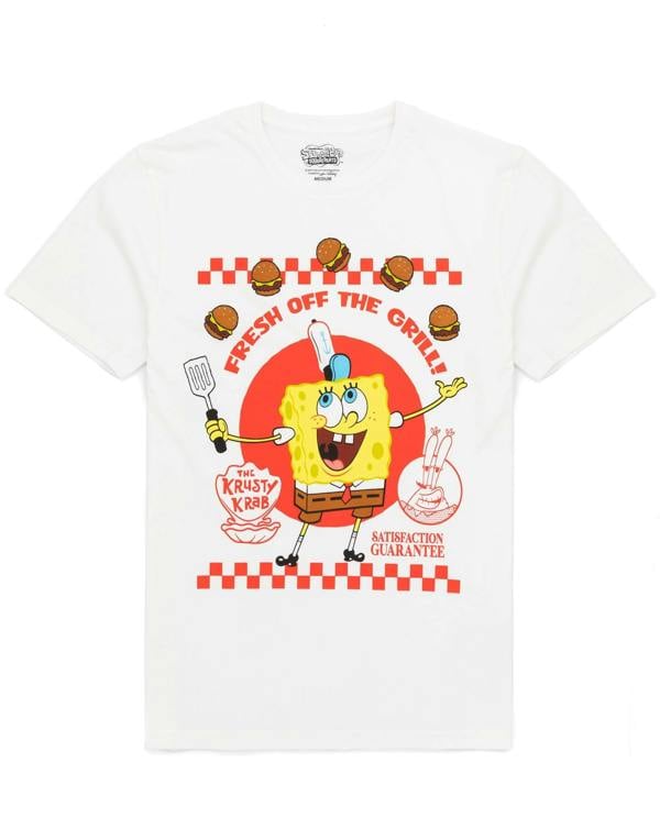 SpongeBob SquarePants Mens Grey The Krusty Krab Short Sleeve Short Leg Pyjama Set