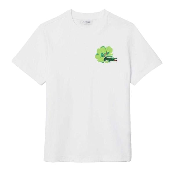 Lacoste Womens/Ladies Floral Cotton T-Shirt - White - 