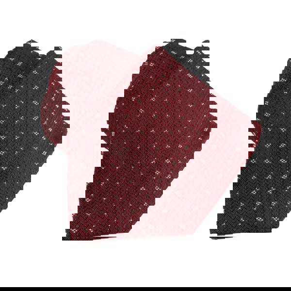 Dunhill luxuriously thick Mulberry silk tie in a neats pattern
