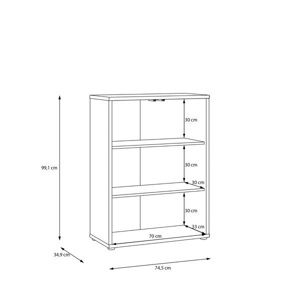 Furniture To Go Alice Springs Low Glass Fronted Cabinet with 2 Push-to-Open Doors in Sand