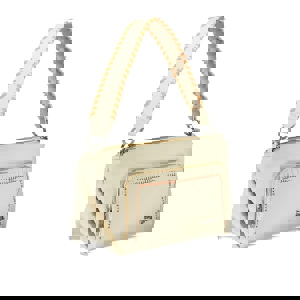 Desigual Women's Beige Shoulder Bag with Braided Strap