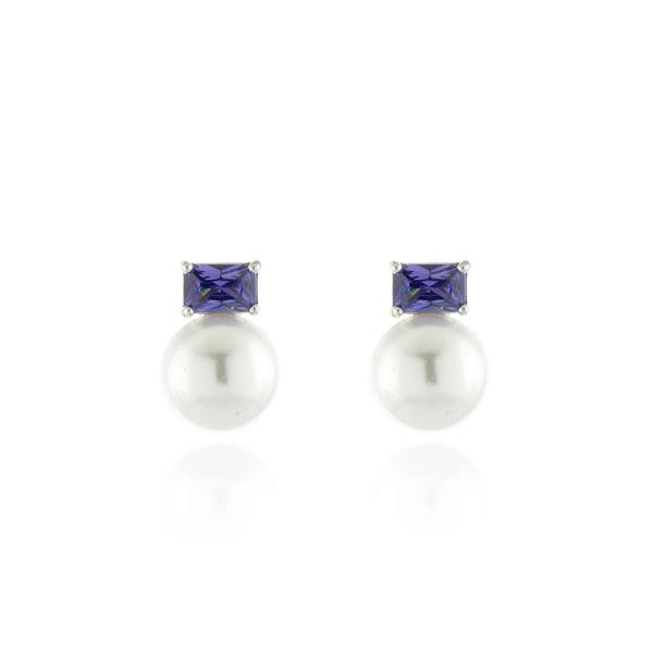 Cachet London Corin Silver Tanzanite Clip On Earrings