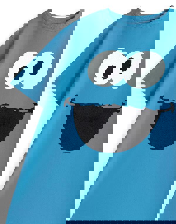 Sesame Street Unisex Kids Blue Cookie Monster Short Sleeved T-Shirt