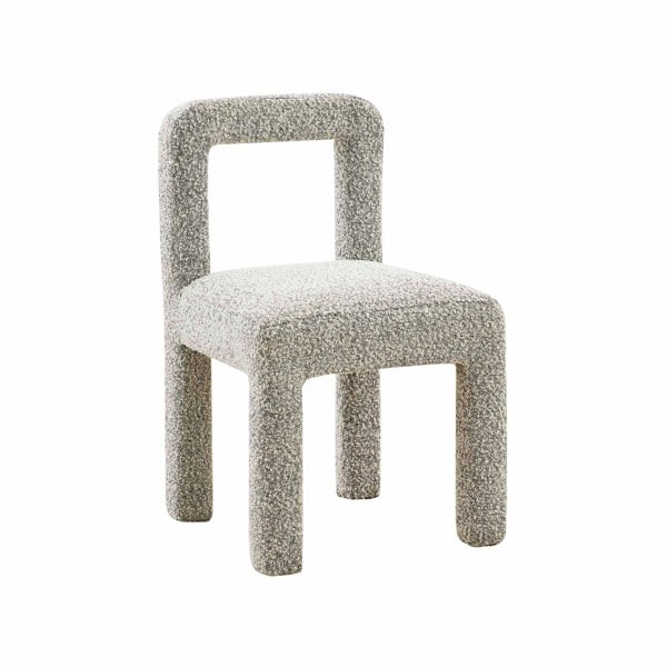 Furniture Edit Hazel Grey Boucle Dining Chair