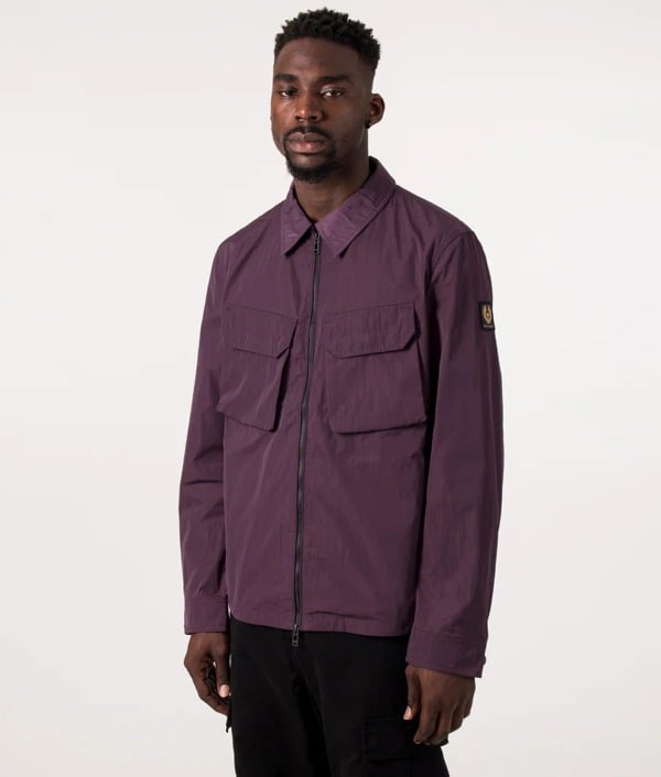 Belstaff Dark Garnet Staunton Overshirt Jacket - Purple