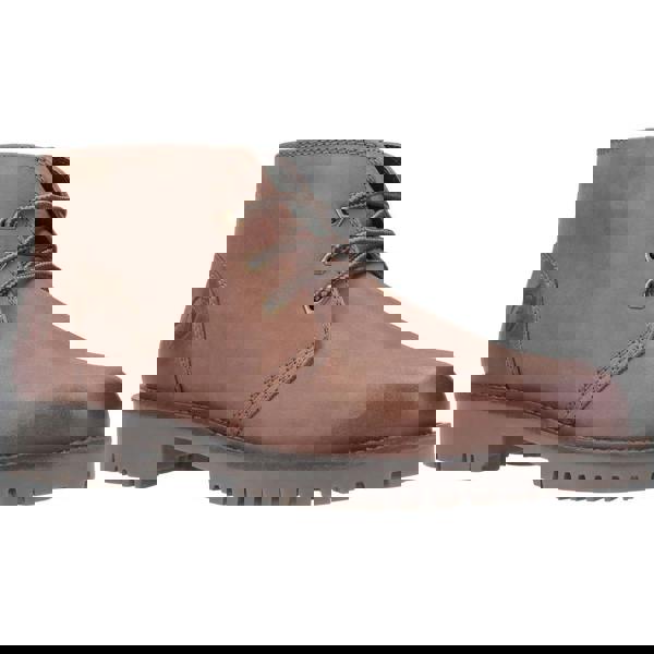 Cotswold Stroud Mens Leather Ankle Smart Country Lace-Up Boots, brown leather ankle boots with sturdy soles and laced front design.