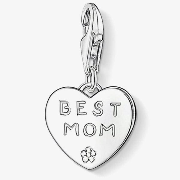 THOMAS SABO Silver Best Mom Heart Charm 0821-001-12