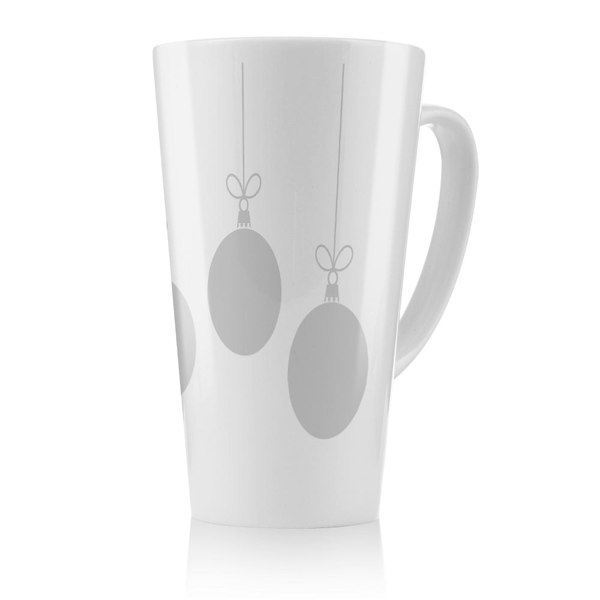 Benjamin Tate Design Three Hanging Christmas Baubles Dining Latte Mug