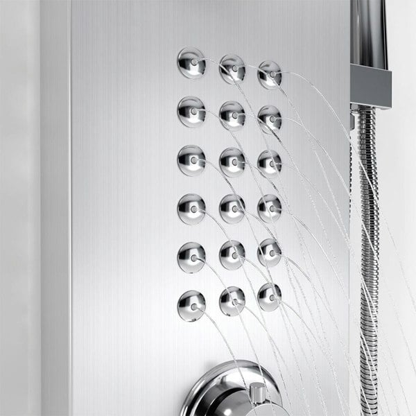 5 Function Silver Shower Panel Bathroom Shower System with Hand Shower Head Shower Systems Living and Home