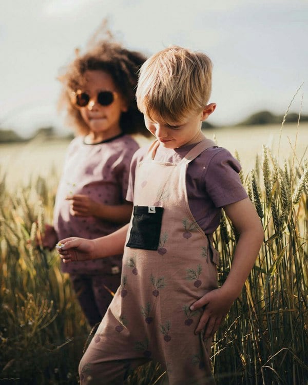 organic cotton Orange Beetroot Print Jumpsuit - image 1