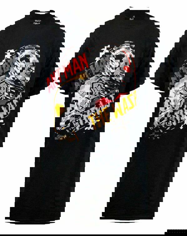 Marvel Mens Black Ant-Man, Wasp Short Sleeved T-Shirt