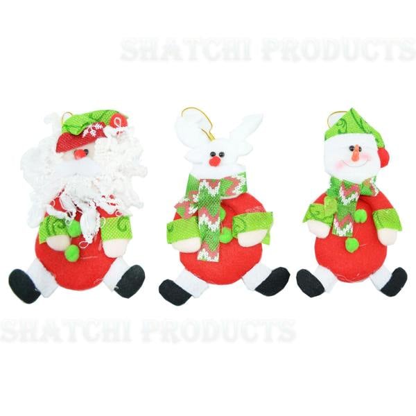 3 Handmade Novelty Teddy Christmas Tree Hanging Decorations, Soft Foam Festive Display Ornaments for Home and Seasonal Styling image 5