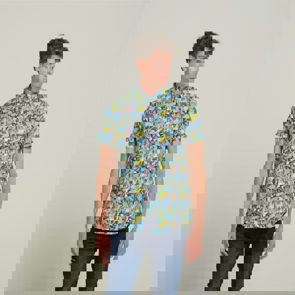 Gabicci V52GW06 Mens Miller Woven Print Shirt Gabicci Vintage - THAMES