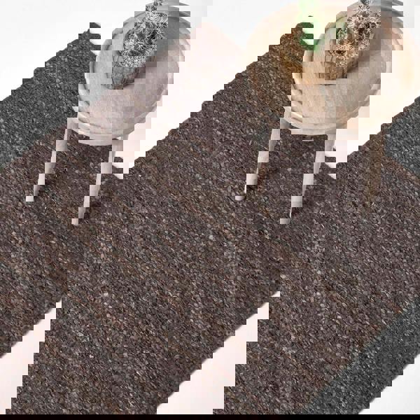 HOMESCAPES Denver Leather Woven Rug