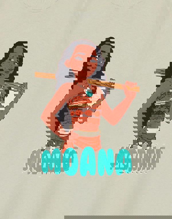 Disney Girls Beige Moana Short Sleeved T-Shirt