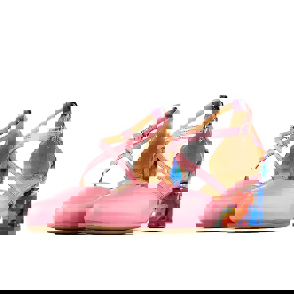 Embassy London Dannii - Summer Colours - Women's pink leather closed toe comfortable 2.4 inch heel