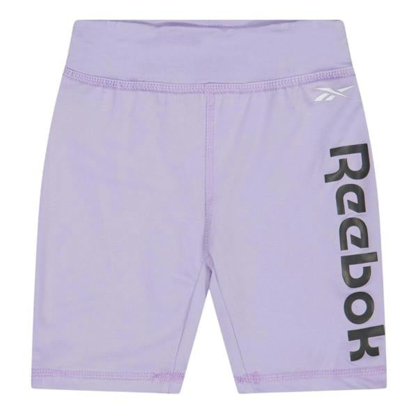 Reebok Girls Jersey Slim Cycling Shorts (Pack of 2) - Lavender - 