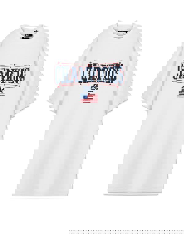 Show Me The Merch Unisex White Champions Short Sleeved T-Shirt