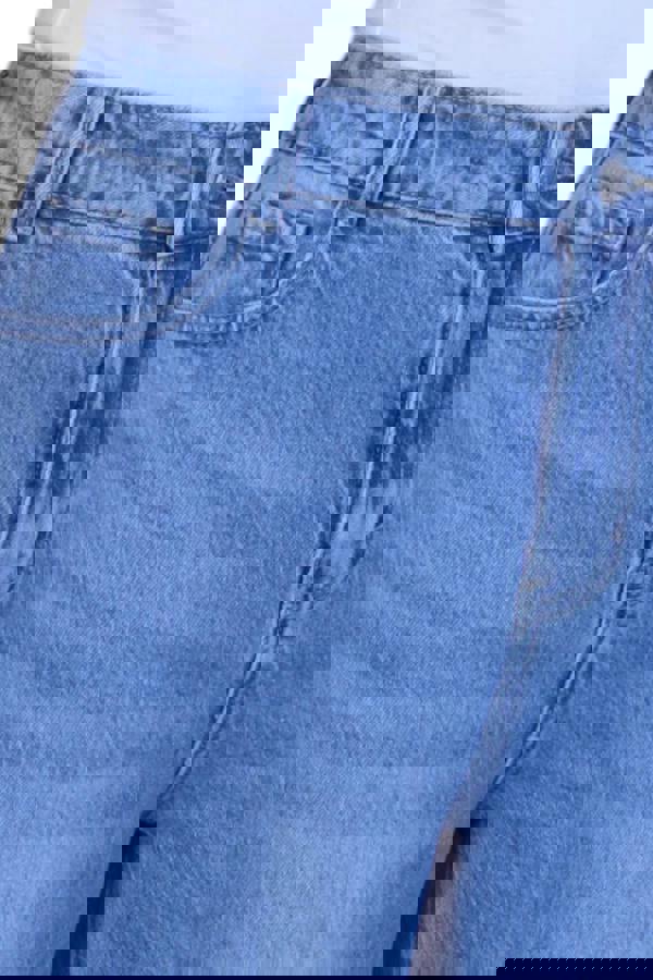 Paulo Due Womens High Waist Wide Leg Denim Jeans