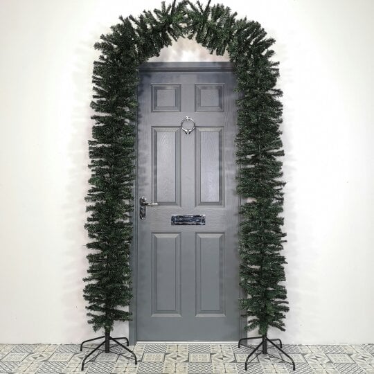 Samuel Alexander 2.4m (8ft) Tall Single Door Indoor Christmas Tree Arch in Green