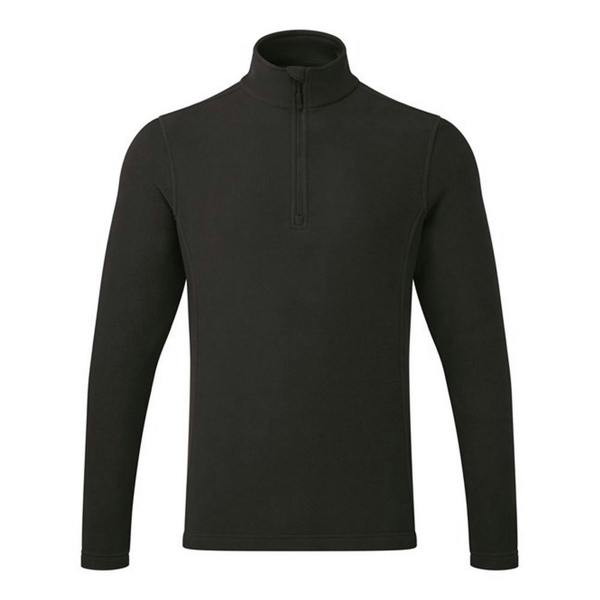 Premier Unisex Adult Recyclight Quarter Zip Fleece Top - Black