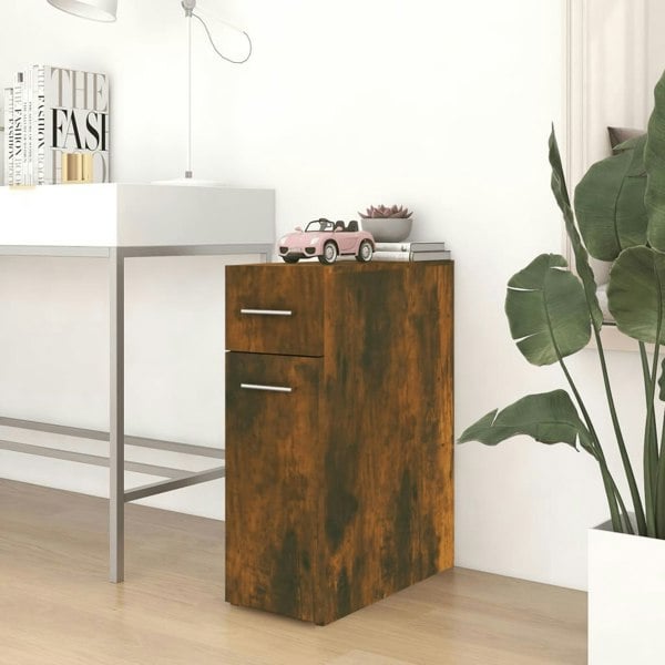 Berkfield Apothecary Cabinet Smoked Oak 20x45.5x60 cm Engineered Wood