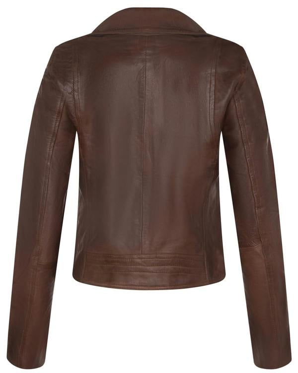 Infinity Leather Womens Leather Classic Biker Brando Jacket-Baku