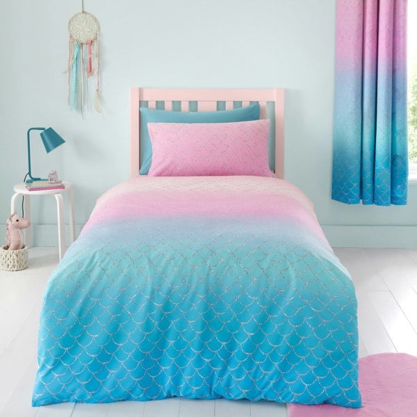 Catherine Lansfield Mermaid Reversible Duvet Cover Set