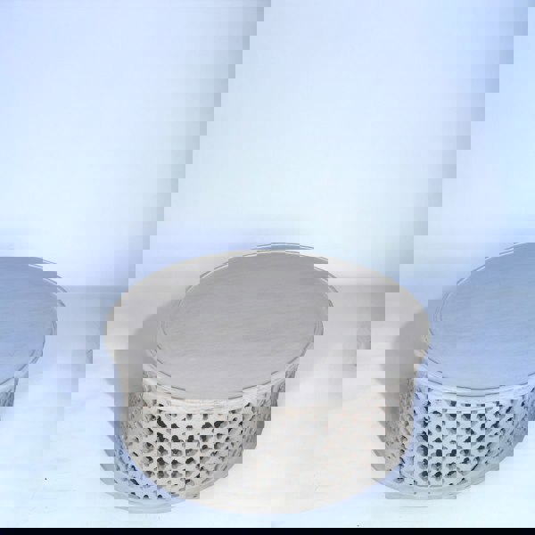 Petal Mango Wood Coffee Table - White