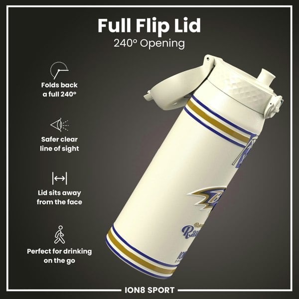 ION8 NFL x ION8 Insulated Steel Water Bottle, NFL Ravens, 750ml (24oz)