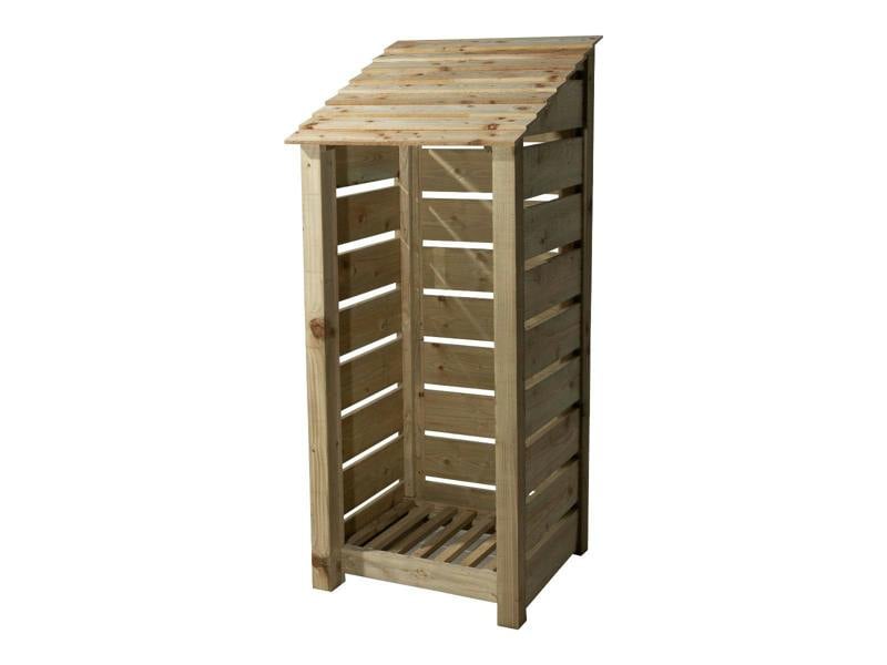 Arbor Garden Solutions Slatted wooden log store W-79cm, H-126cm or 180cm, D-88cm