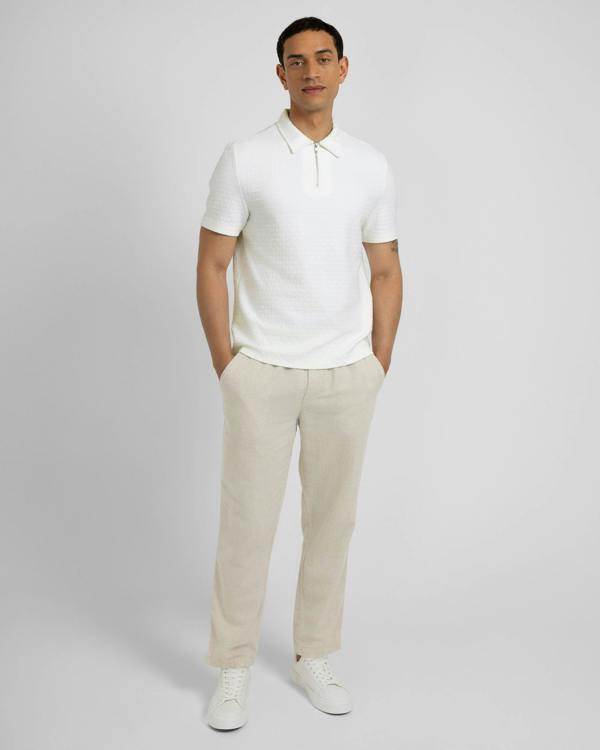 Steel & Jelly Crofton - Tile Jacquard Textured Polo Shirt