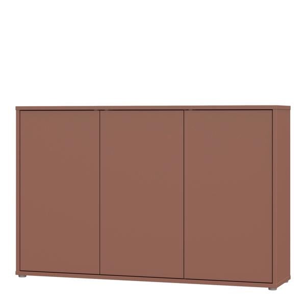 Furniture To Go Alice Springs 3 Door Sideboard with Push-to-Open Doors in Terracotta