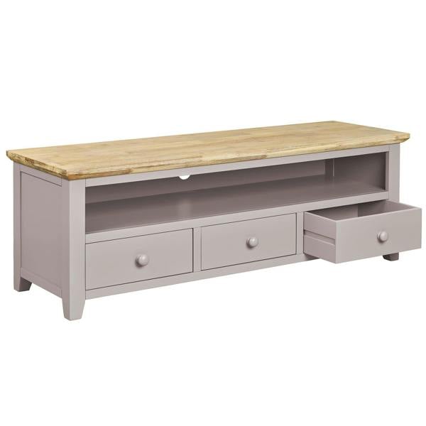 Statement Furniture Florence Large Wooden TV Stand with 3 Drawers and Shelf