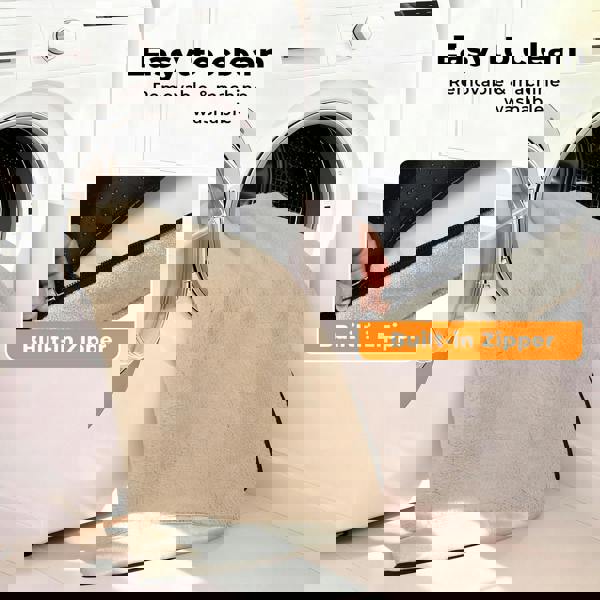 Skylos Dog Bed Washable Pet Cushion Cage Mattress Crate Mat Non Slip Soft Fleece