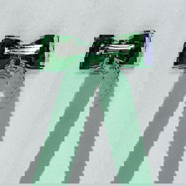 Green Velvet Hair Bow Dark Green Hair Clip Alligator Clip