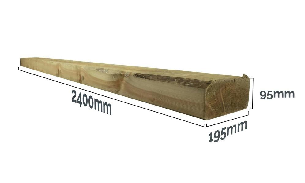 Snowdon Timber Reject Treated Eased Edge Sleeper (H) 95mm (W) 195mm (L) 2.4m