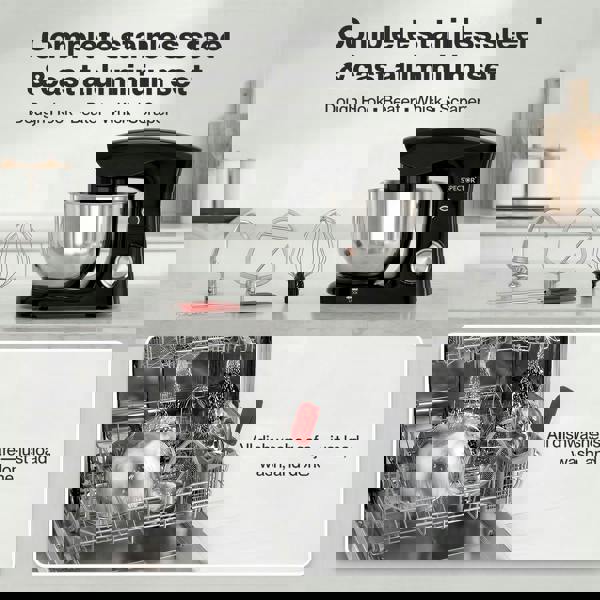 Spector Stand Mixer Electric 5L+4.5L Mixing Bowl 1500W 10 Speed Dough Hook Whisk