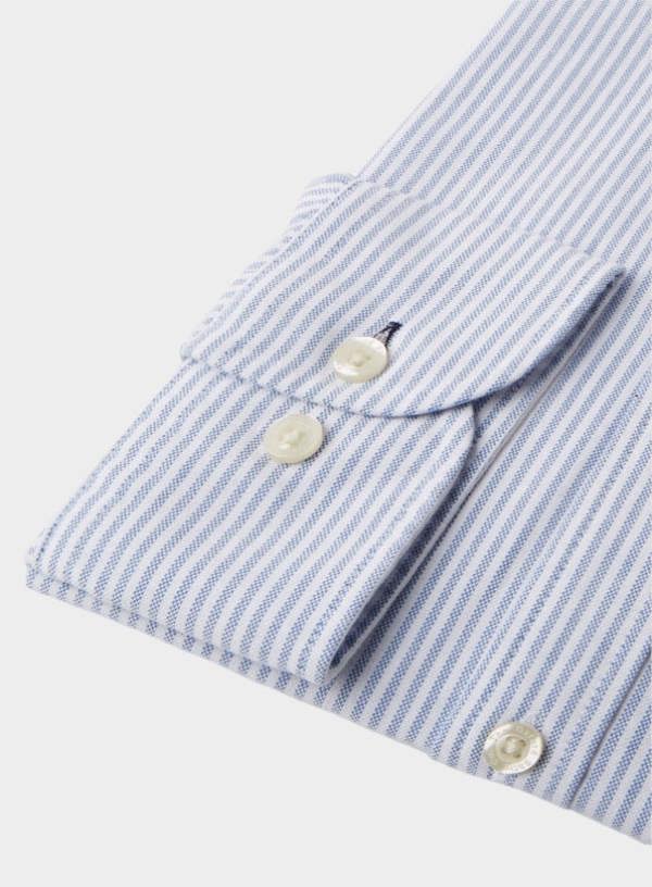 Button Down Oxford Shirt - Blue Stripe